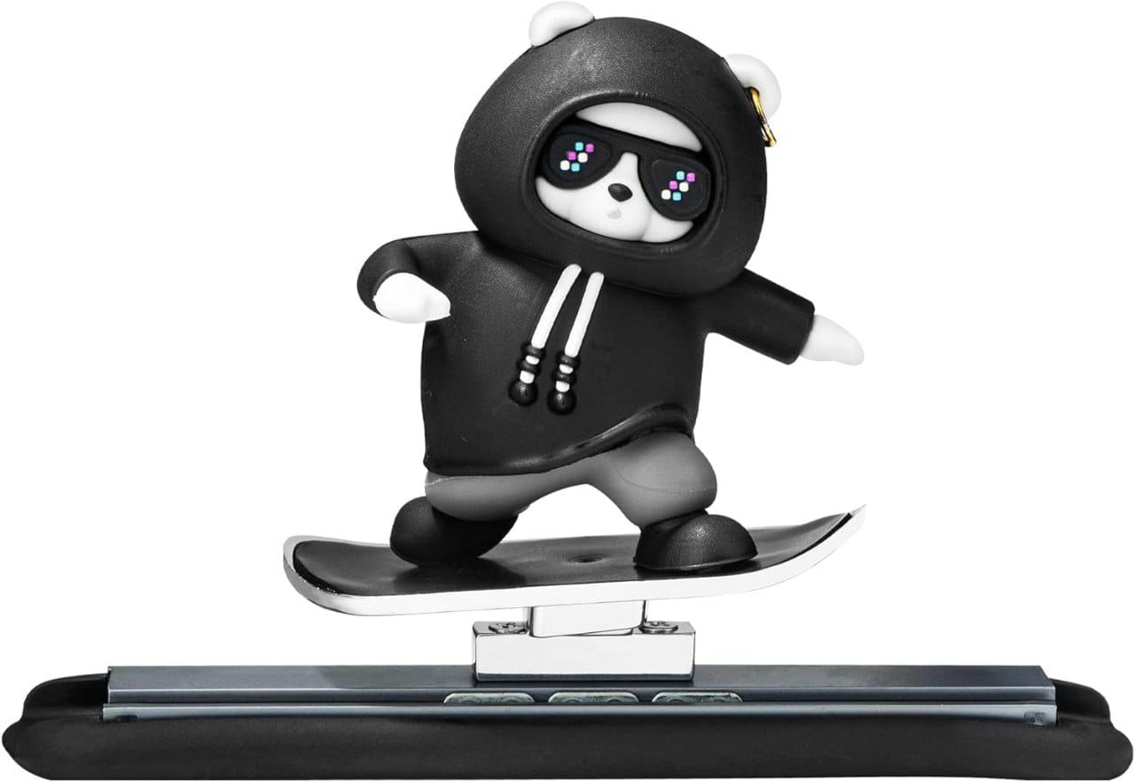 skateboarding panda car dashboard toy