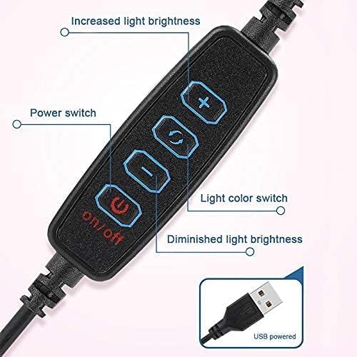 Makeup Mirror with Mobile Phone Holder and Led Ring Light