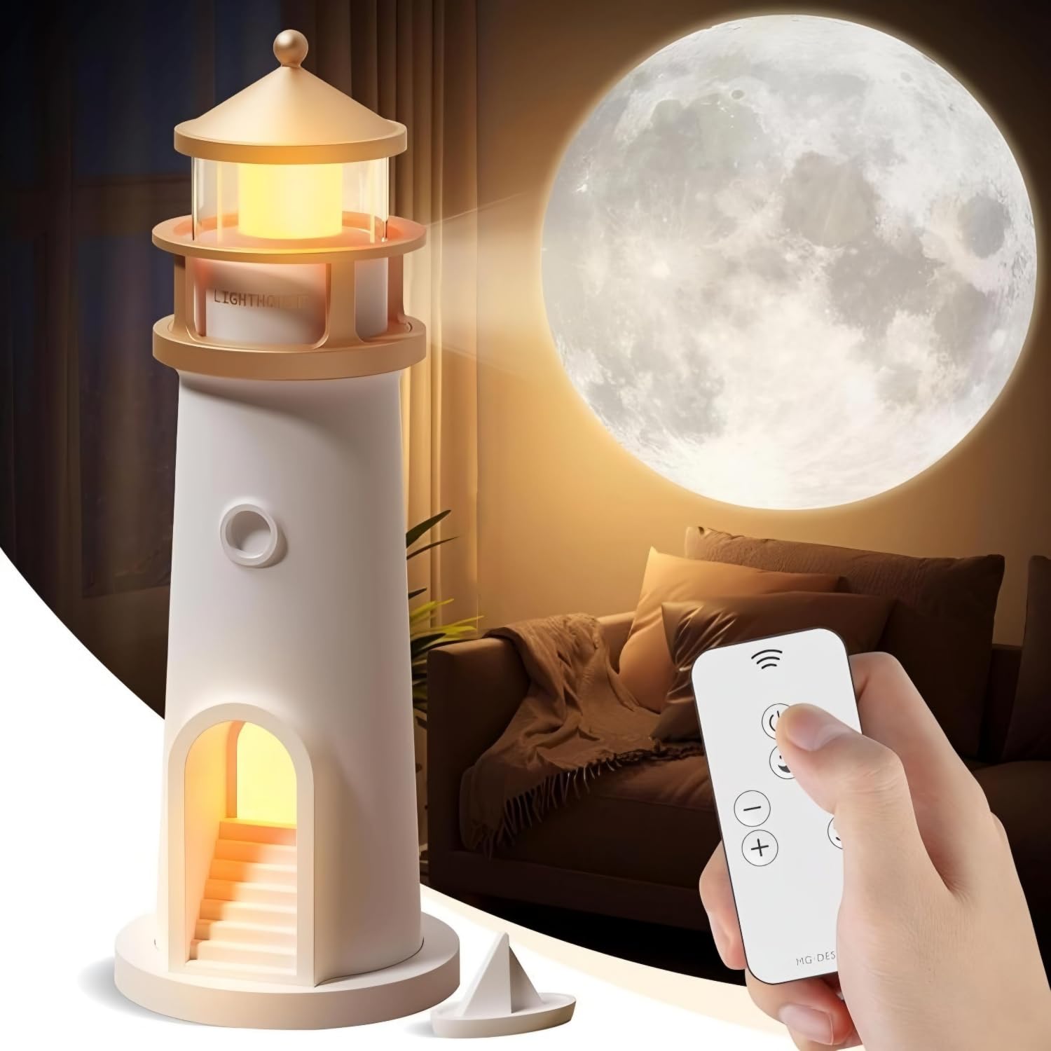 Lighthouse Moon Lamp Projector Night Light