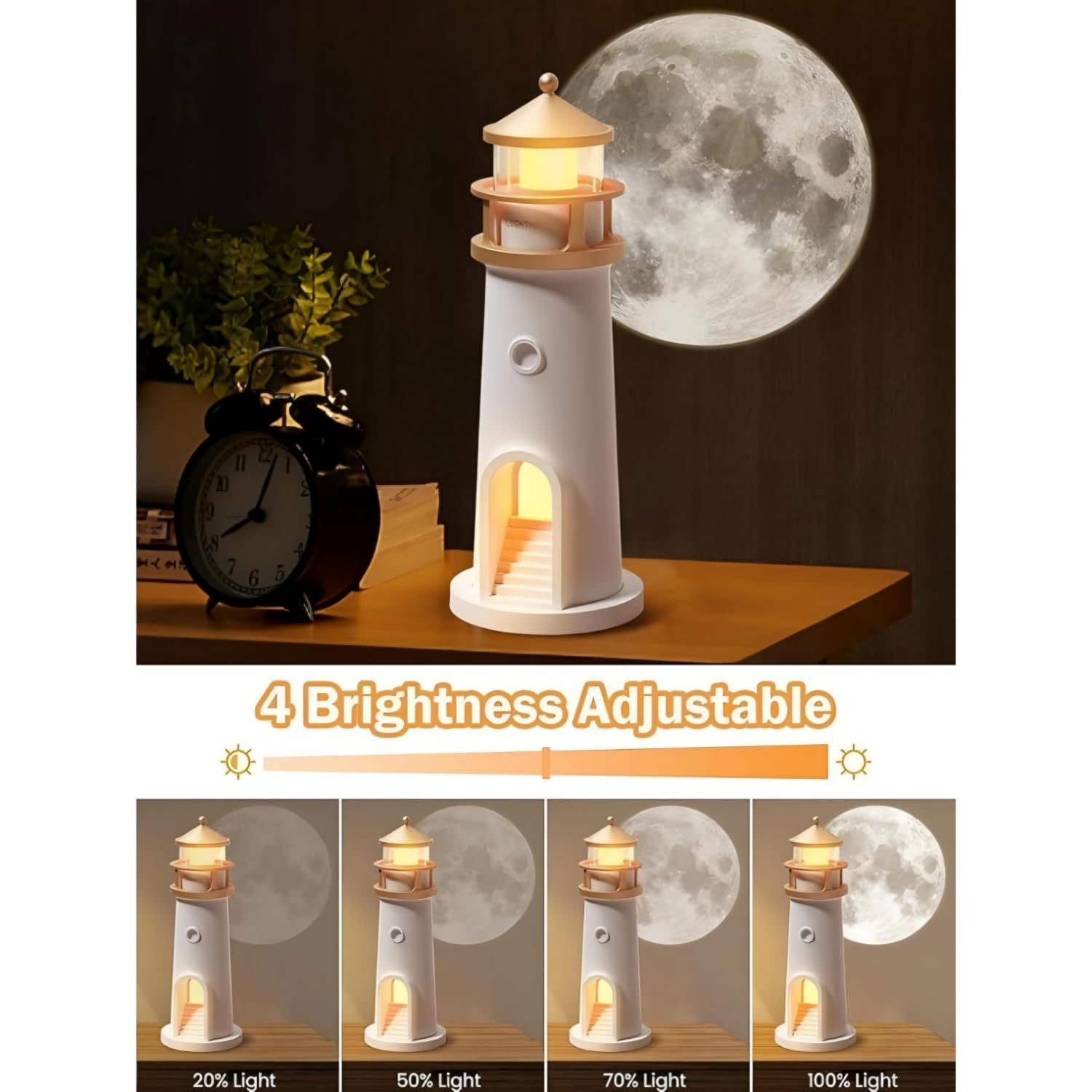 Lighthouse Moon Lamp Projector Night Light