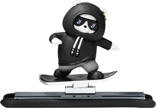 skateboarding panda car dashboard toy
